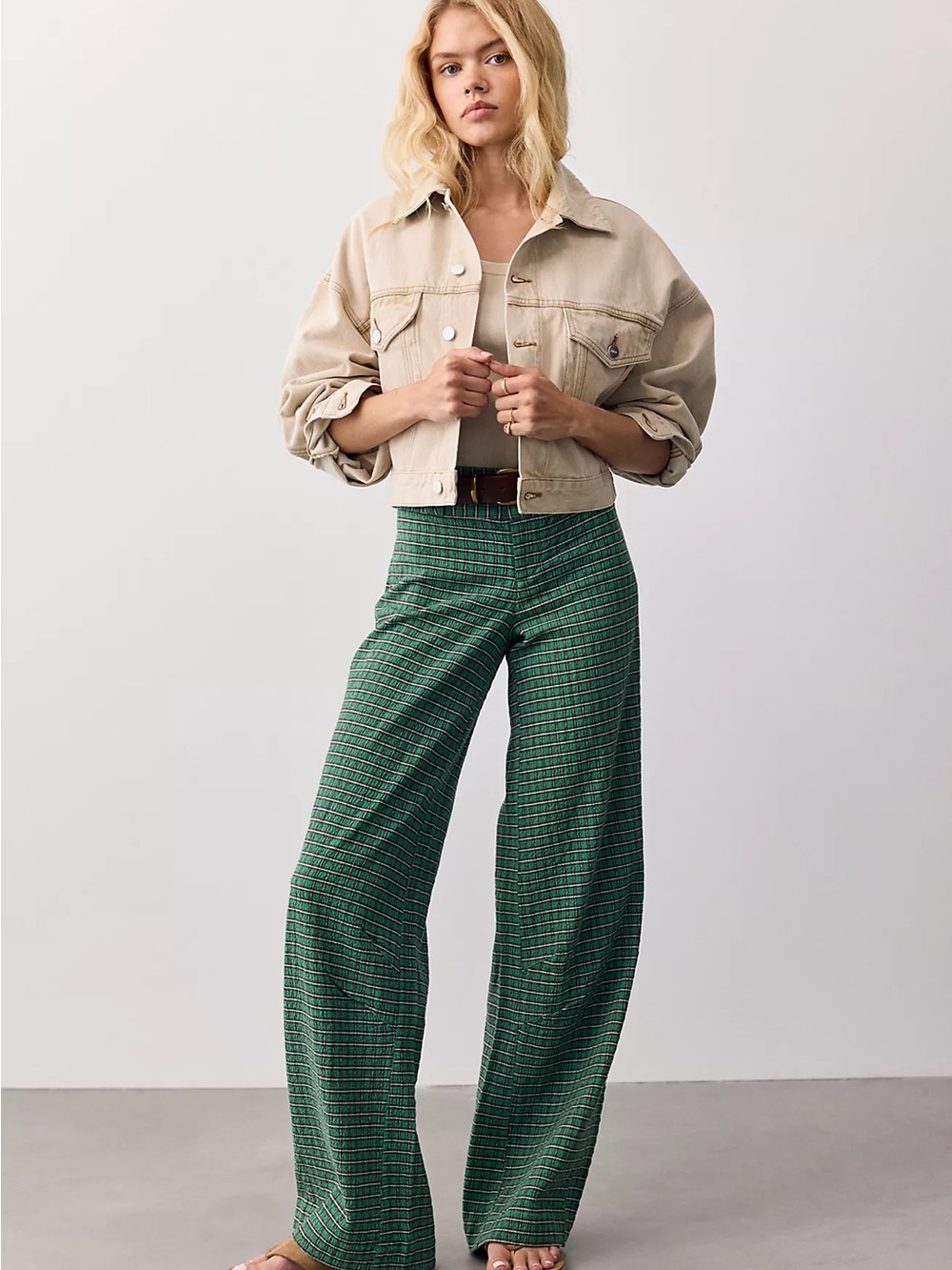 Free People Time Flies Low-Rise Clean Trousers